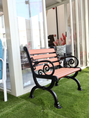 Outdoor bench 0.6 m orange