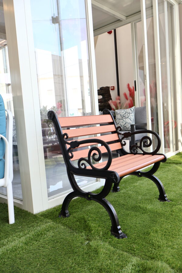 Outdoor bench 0.6 m orange