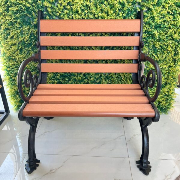 Outdoor bench 0.6 m orange - Image 2