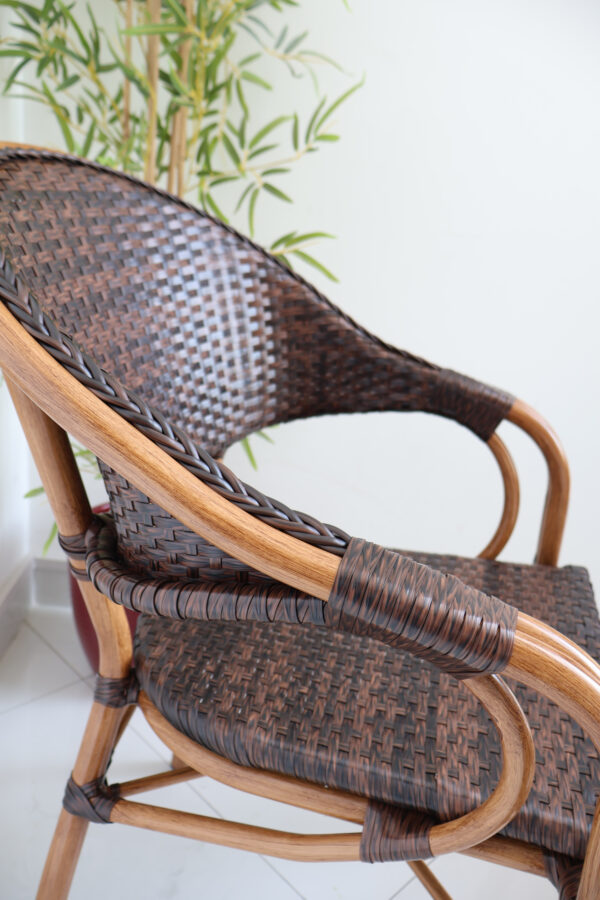Classic Bistro Rattan Armchair - Image 4