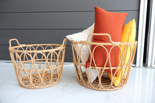 Steel Rattan Carrying Basket - Image 3